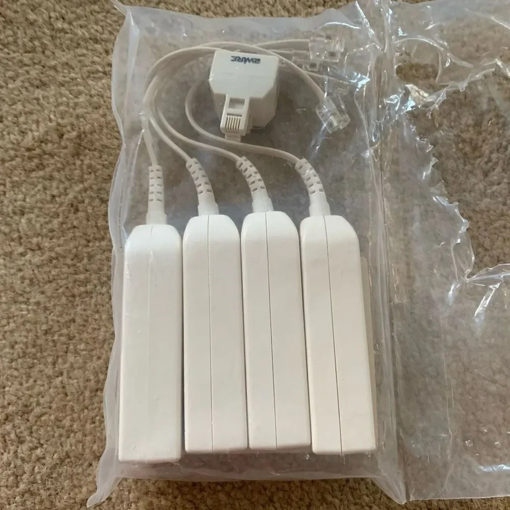 4 DSL In-Line Filters With 2 For 1 Adapter *New*